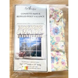 Vintage Aberdeen Co Ruffled Pouf Valance Fits 28" to 40" Wide Window NOS